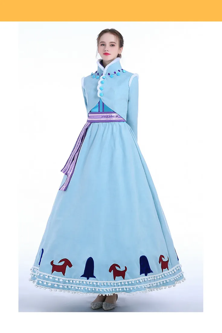 Frozen Anna's Olaf's Frozen Adventure Winter Cosplay Costume