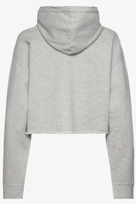 Ganni  |Long Sleeves Plain Cotton Co-ord Logo Hoodies & Sweatshirts