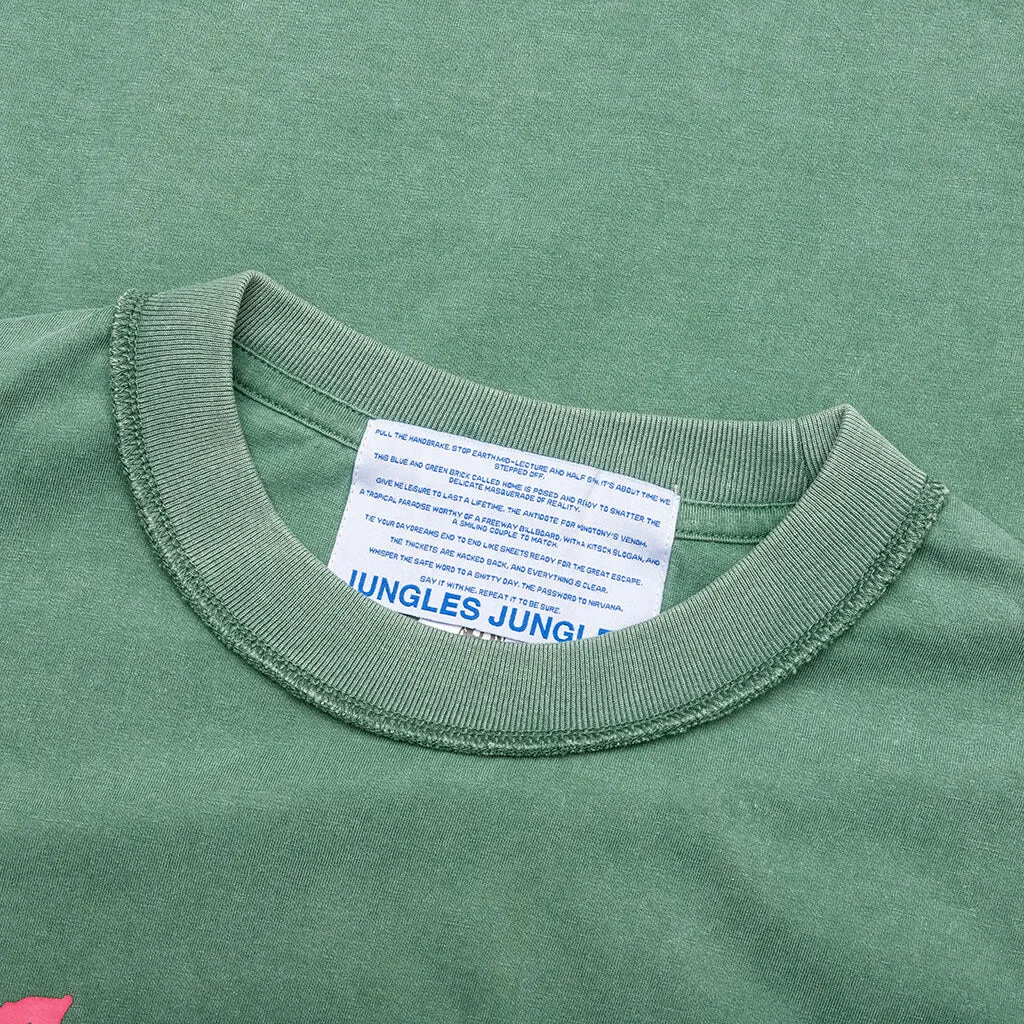 Good Morning Cops Vintage Wash Tee - Washed Green