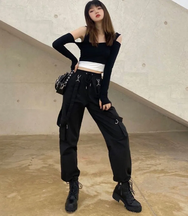 Gothic Cargo Pants  High Waisted