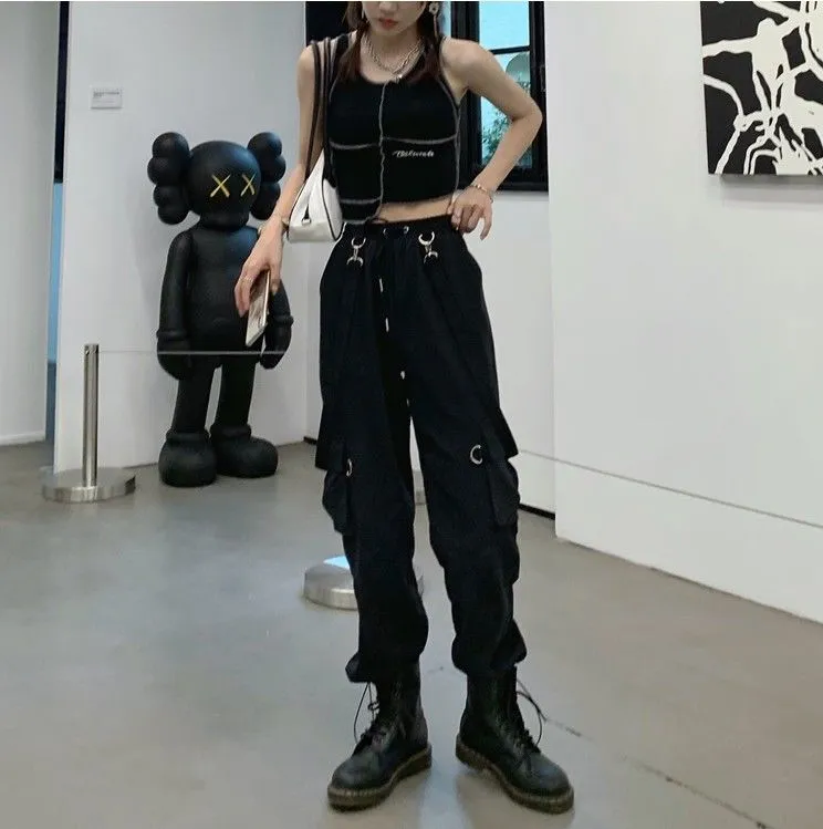 Gothic Cargo Pants  High Waisted