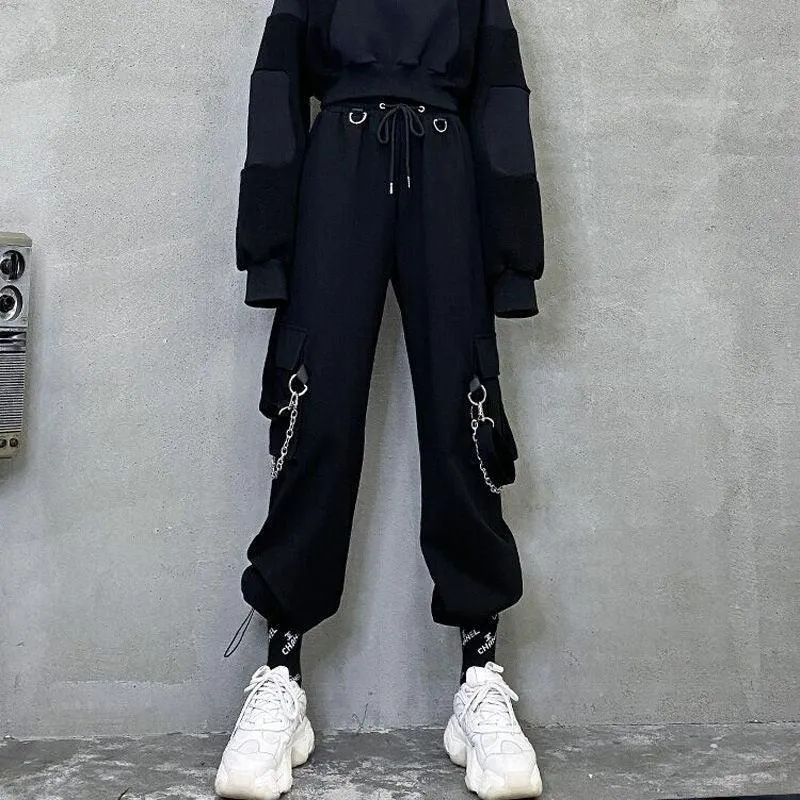 Gothic Cargo Pants  High Waisted