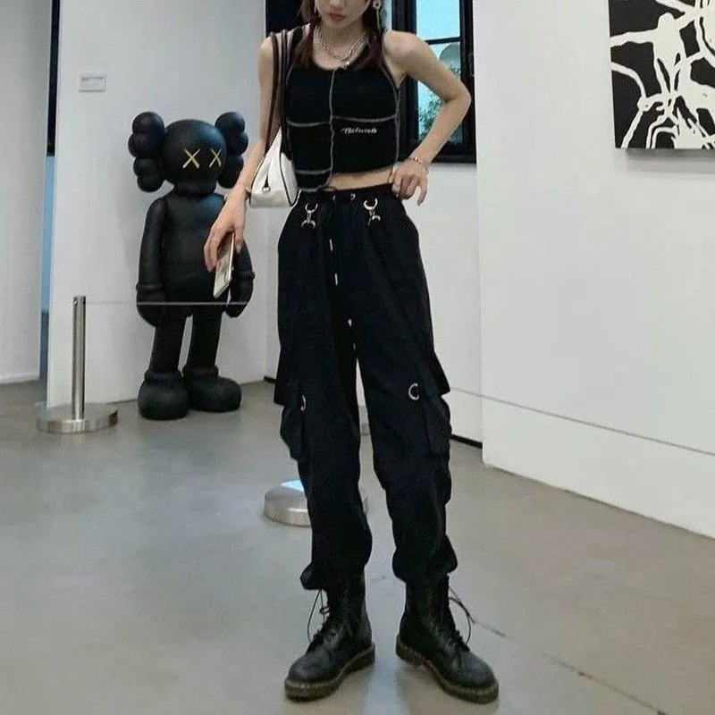 Gothic Cargo Pants  High Waisted