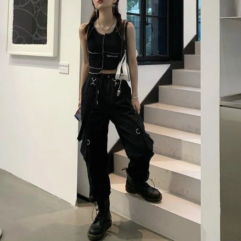 Gothic Cargo Pants  High Waisted