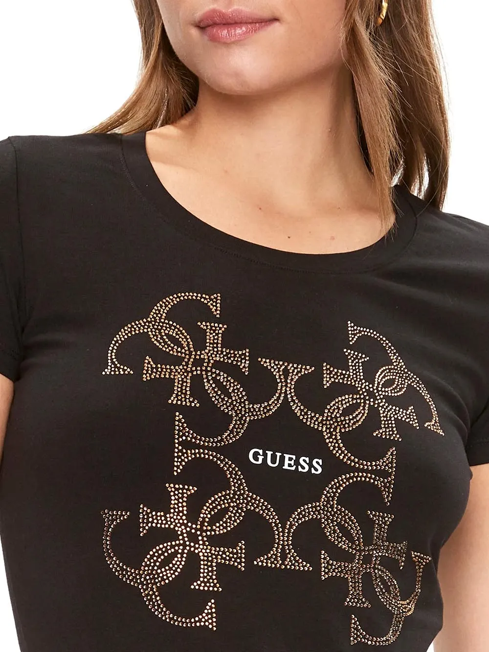 Guess T-shirt Donna W4ri35 J1314 Nero