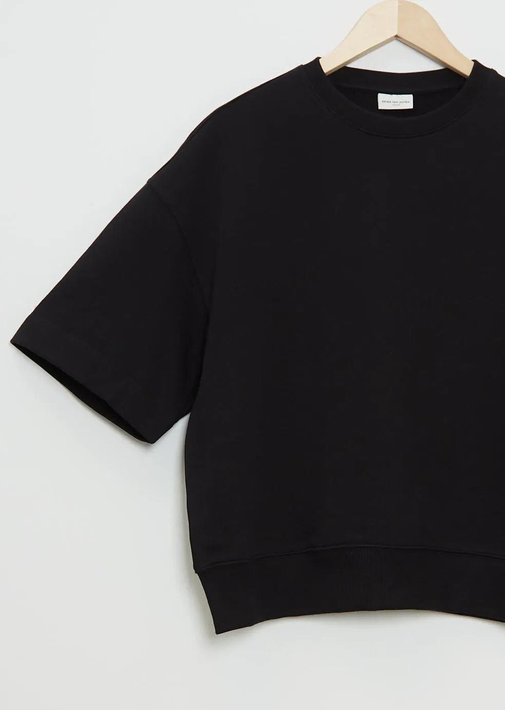 Halovi Cotton Sweater — Black