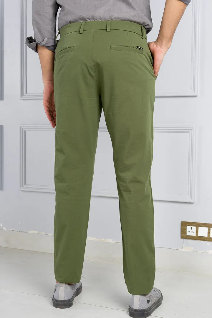 Herb Olive Stretch Chinos