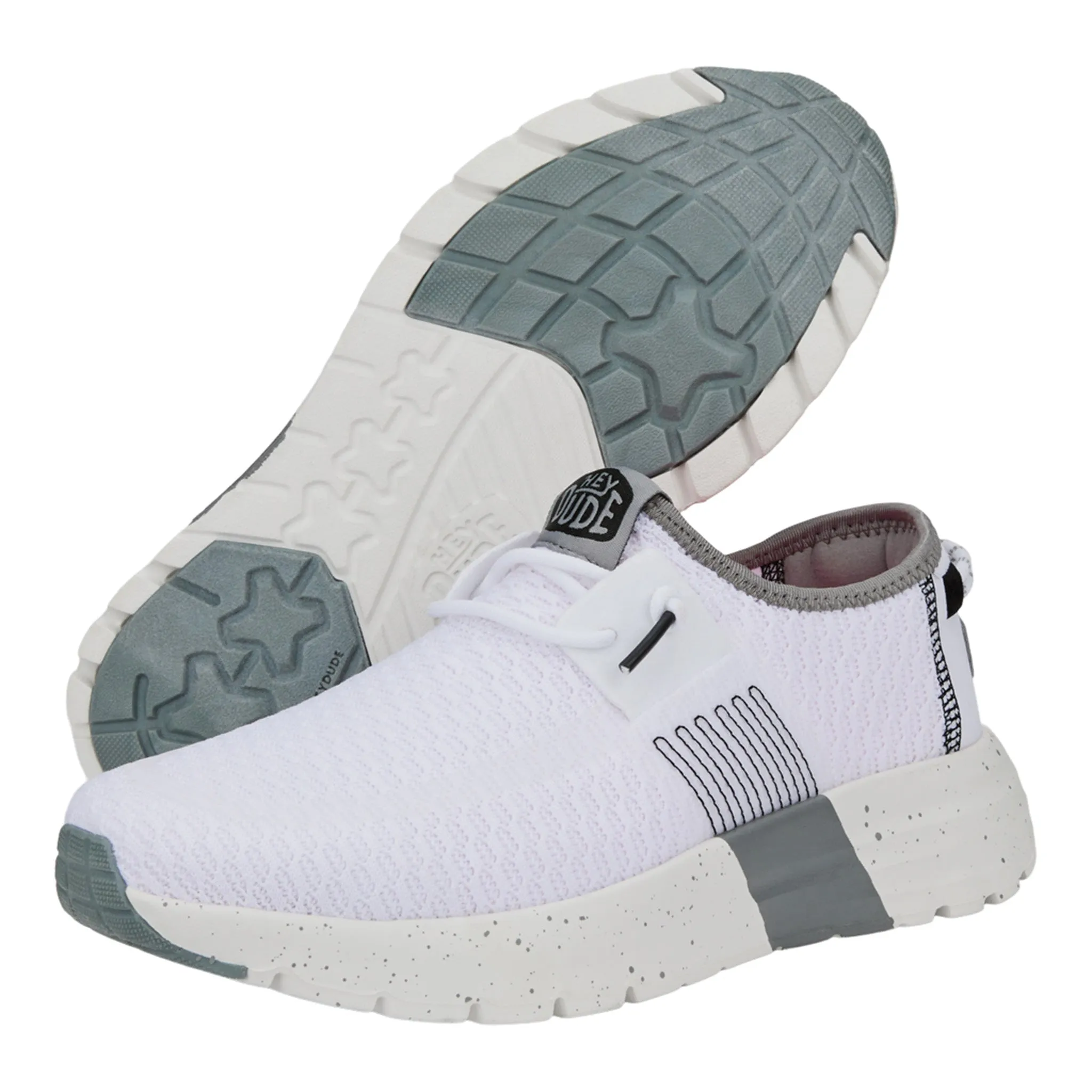 Hey Dude Women's Sirocco Sport Stripe White Shoes