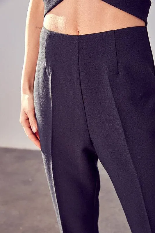 HIGH WAISTED SLIM TROUSER PANT