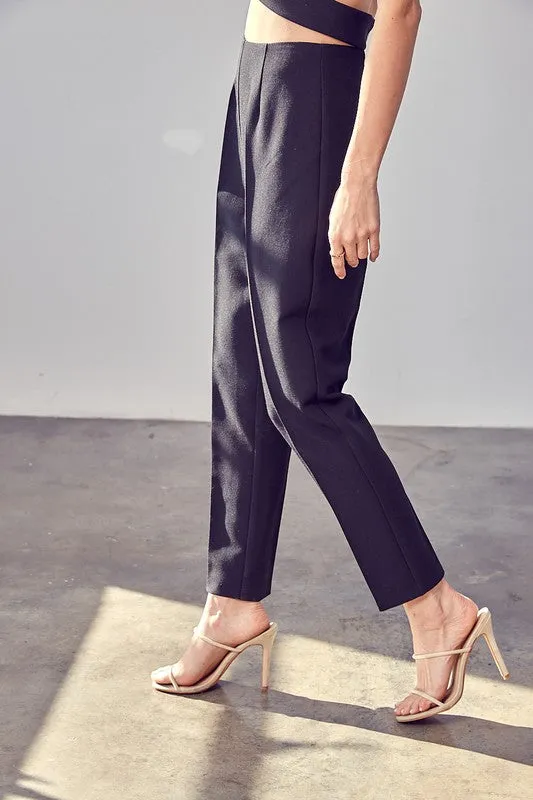 HIGH WAISTED SLIM TROUSER PANT