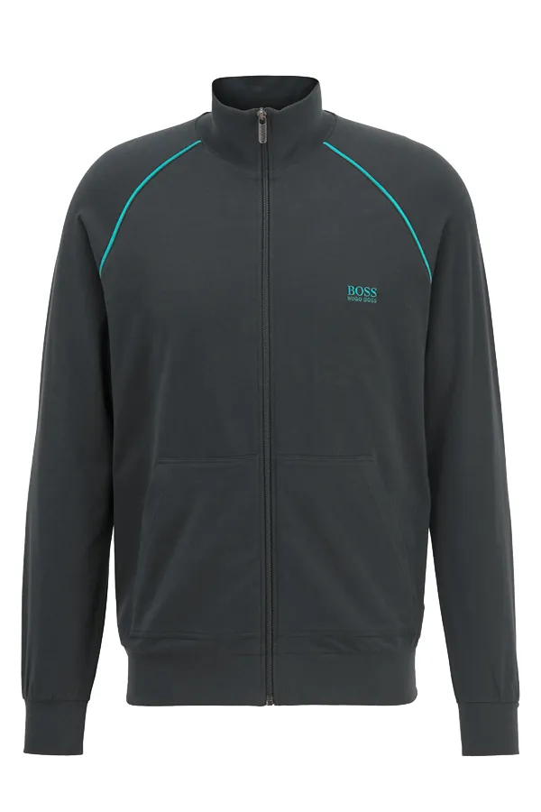 Hugo Boss Full Zip Cotton Jacket Dark grey