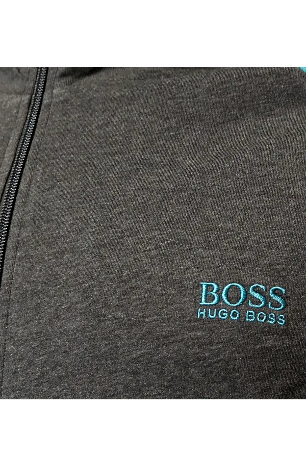 Hugo Boss Full Zip Cotton Jacket Dark grey