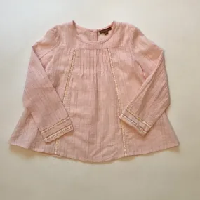 I Love Gorgeous Pale Pink Blouse With Lace Trim