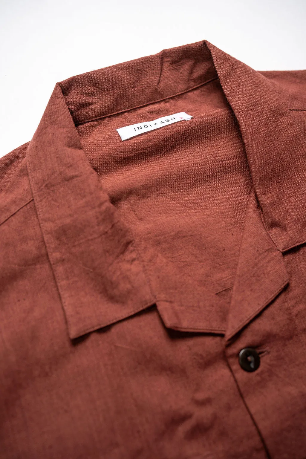 Indi + Ash S/S Lake Camp Shirt - Cutch Brick