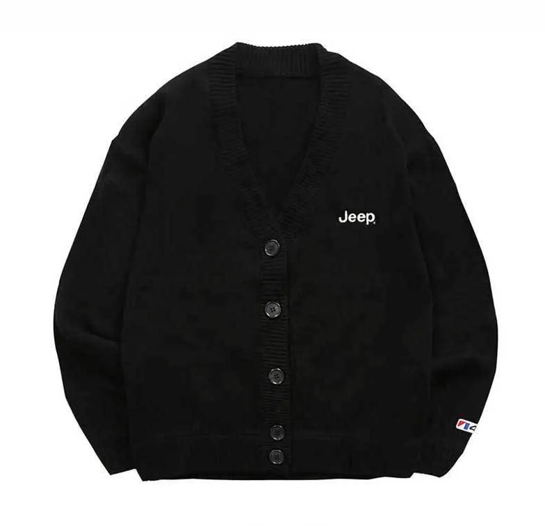 JEEP  |Unisex Street Style Long Sleeves Oversized Logo Cardigans