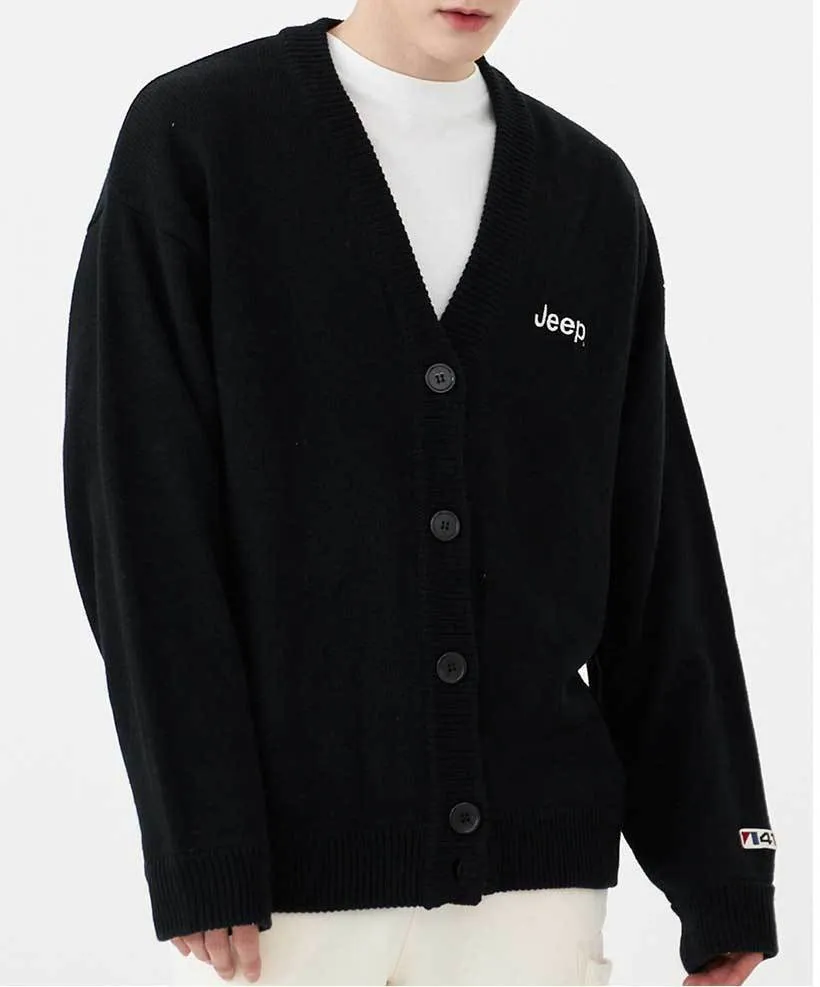 JEEP  |Unisex Street Style Long Sleeves Oversized Logo Cardigans