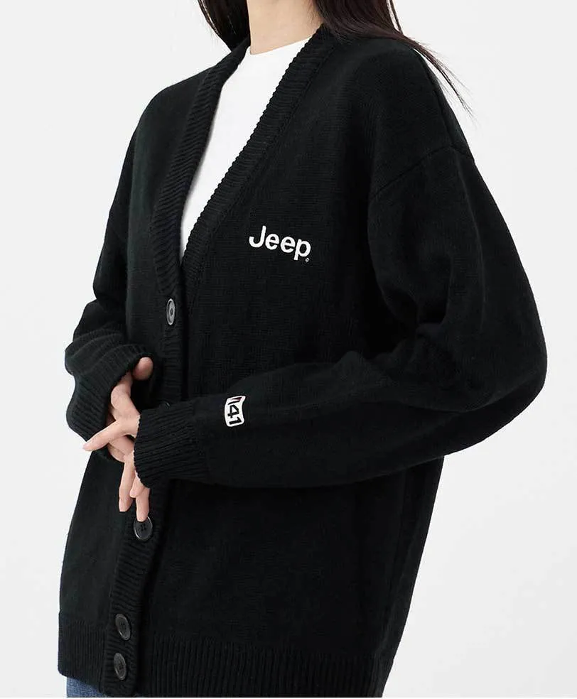 JEEP  |Unisex Street Style Long Sleeves Oversized Logo Cardigans