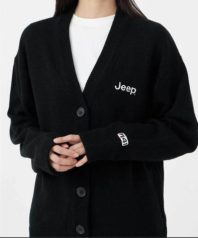 JEEP  |Unisex Street Style Long Sleeves Oversized Logo Cardigans