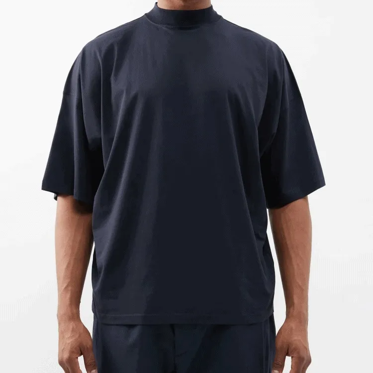 Jil Sander  |U-Neck Plain Cotton Short Sleeves Oversized