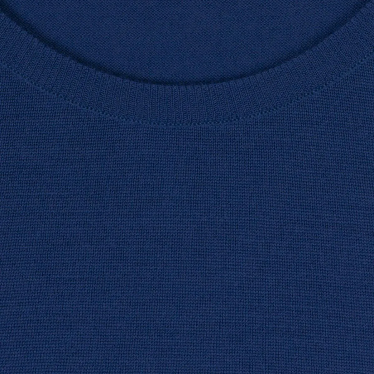 John Smedley - Marcus Merino Wool Jumper in Lapis Blue