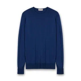 John Smedley - Marcus Merino Wool Jumper in Lapis Blue