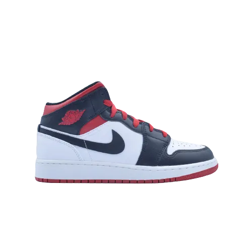 Jordan 1 Mid Gym Red Black Toe