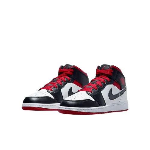 Jordan 1 Mid Gym Red Black Toe