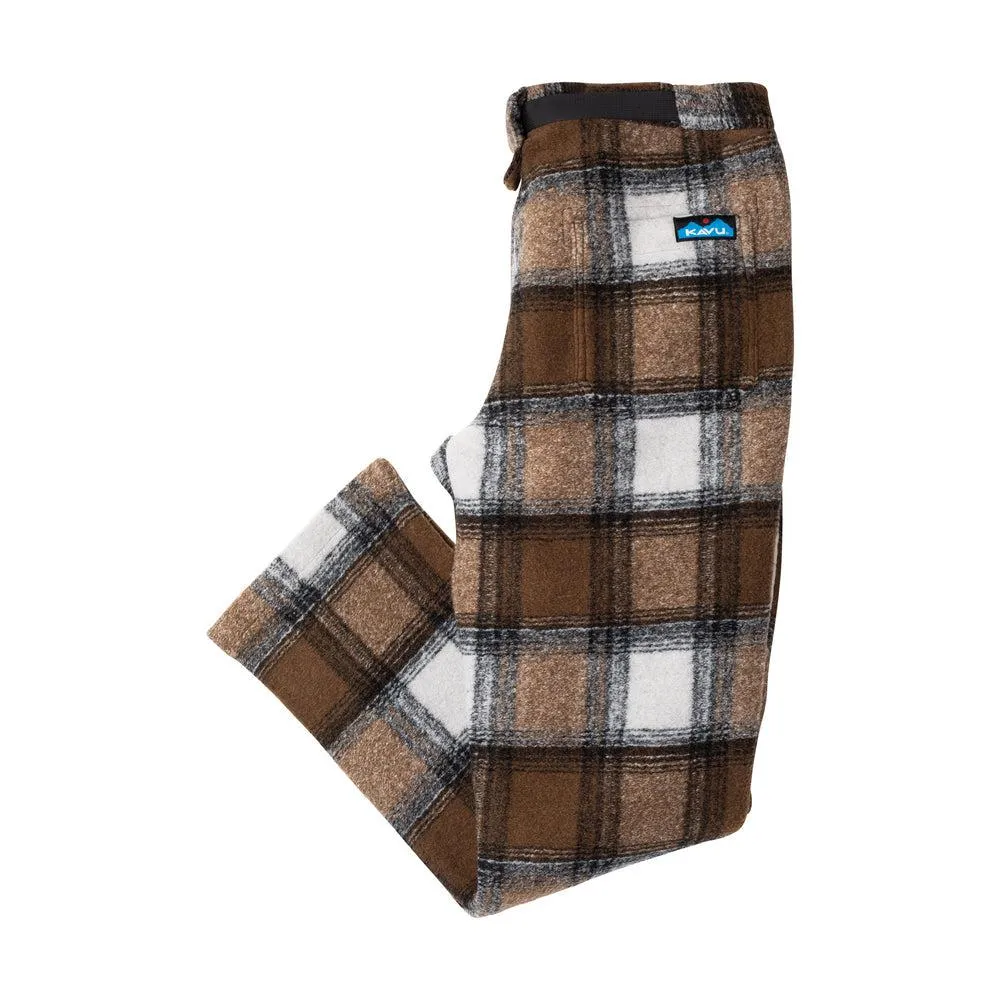 Kavu Chillin In Fleece Pant In Plaid Land