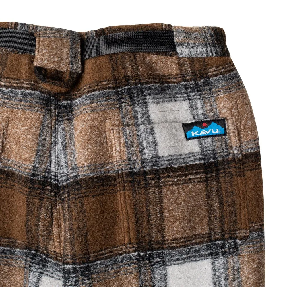 Kavu Chillin In Fleece Pant In Plaid Land