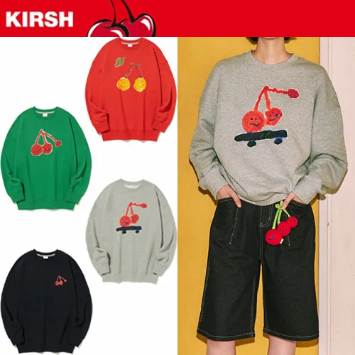 KIRSH  |Unisex Street Style Collaboration Logo Hoodies & Sweatshirts