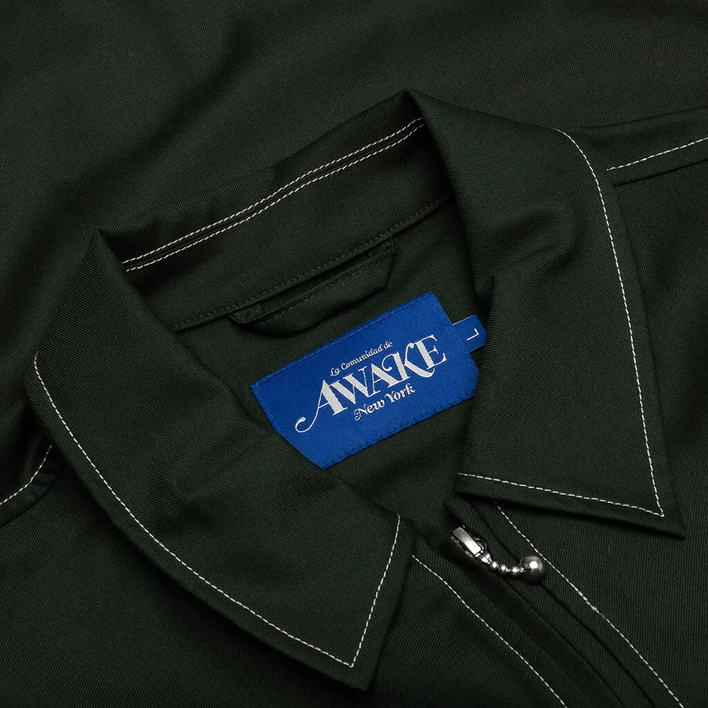 Lightweight Wool Harrington Jacket - Blue or Forest Green