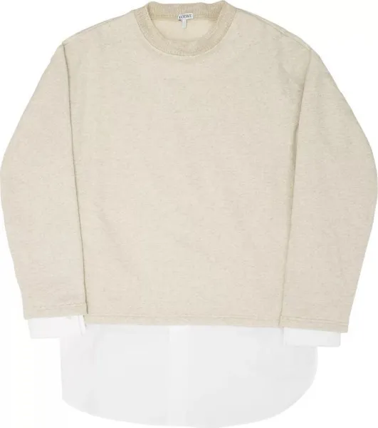 LOEWE  |Crew Neck Bi-color Long Sleeves Plain Cotton Medium