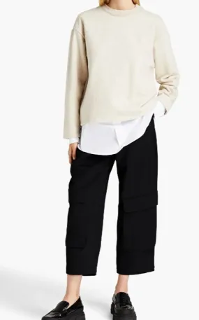 LOEWE  |Crew Neck Bi-color Long Sleeves Plain Cotton Medium