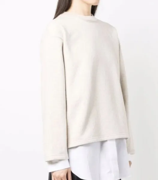 LOEWE  |Crew Neck Bi-color Long Sleeves Plain Cotton Medium