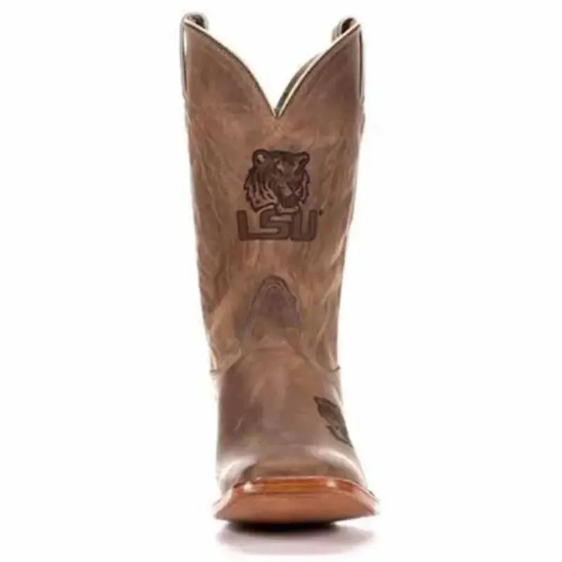 LSU Men's Game Day Square Toe Cowboy Boot by Nocona MDLSU12