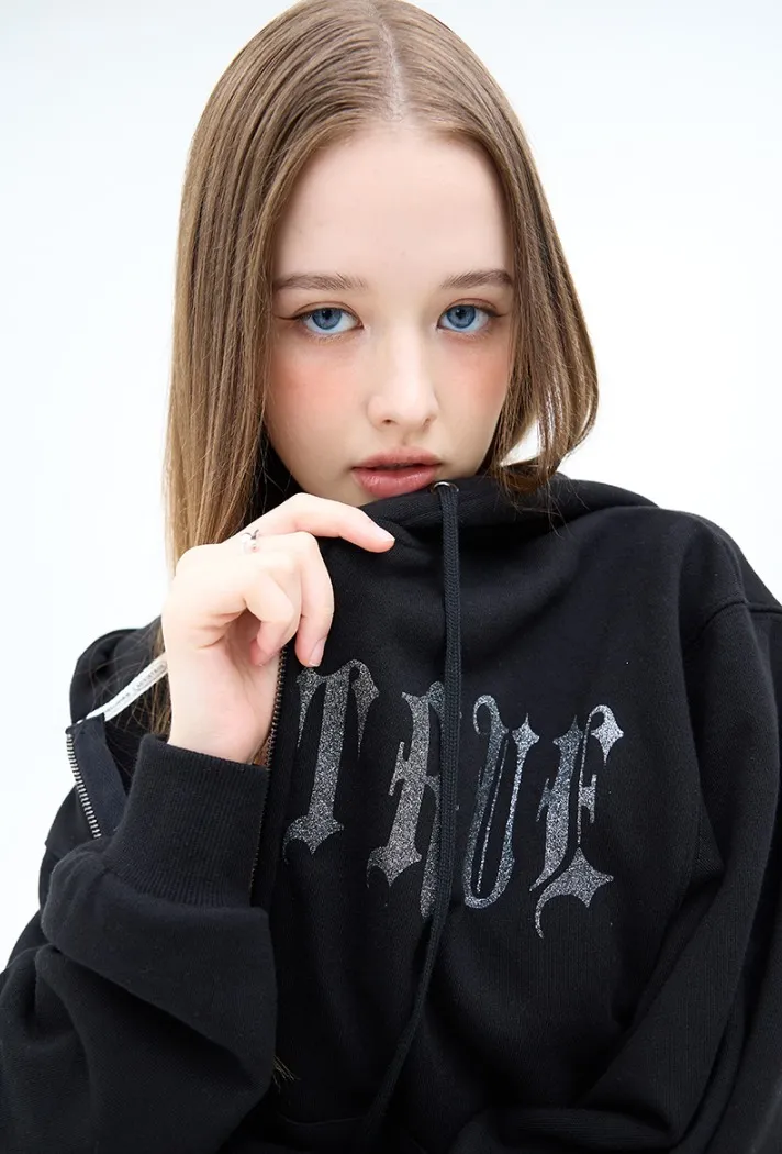 LUV IS TRUE  |Unisex Street Style Logo Hoodies & Sweatshirts