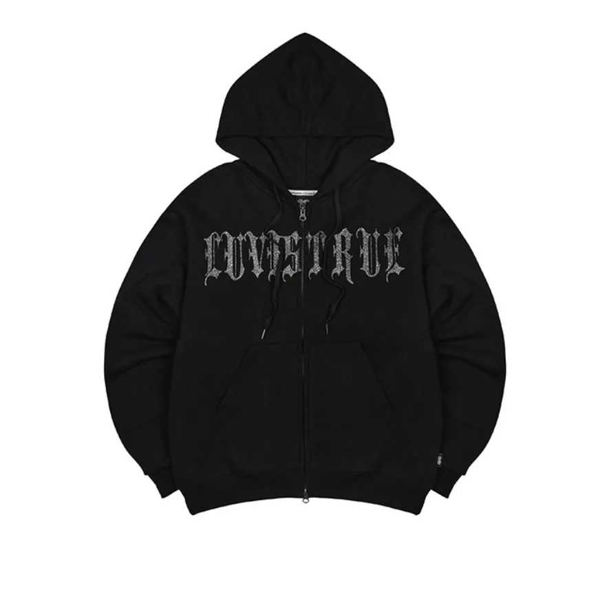 LUV IS TRUE  |Unisex Street Style Logo Hoodies & Sweatshirts