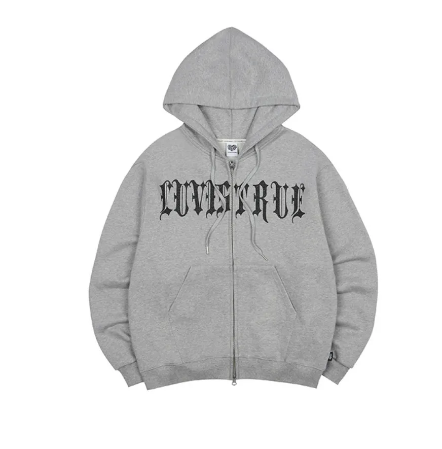 LUV IS TRUE  |Unisex Street Style Logo Hoodies & Sweatshirts