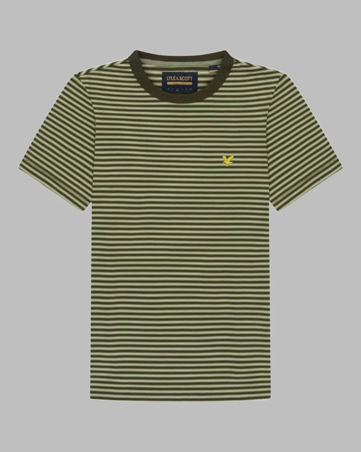 Lyle and Scott ARCHIVE Stripe T Shirt Moss