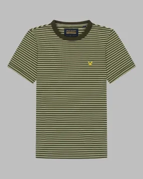 Lyle and Scott ARCHIVE Stripe T Shirt Moss