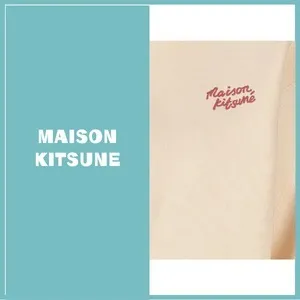 MAISON KITSUNE  |Unisex Long Sleeves Plain Logo Hoodies & Sweatshirts