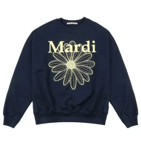 Mardi Mercredi  |Flower Patterns Rib Street Style U-Neck Long Sleeves Plain