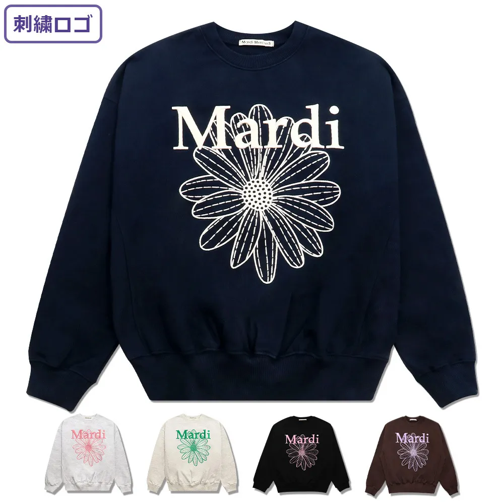 Mardi Mercredi  |Rib Street Style U-Neck Long Sleeves Plain Cotton Oversized