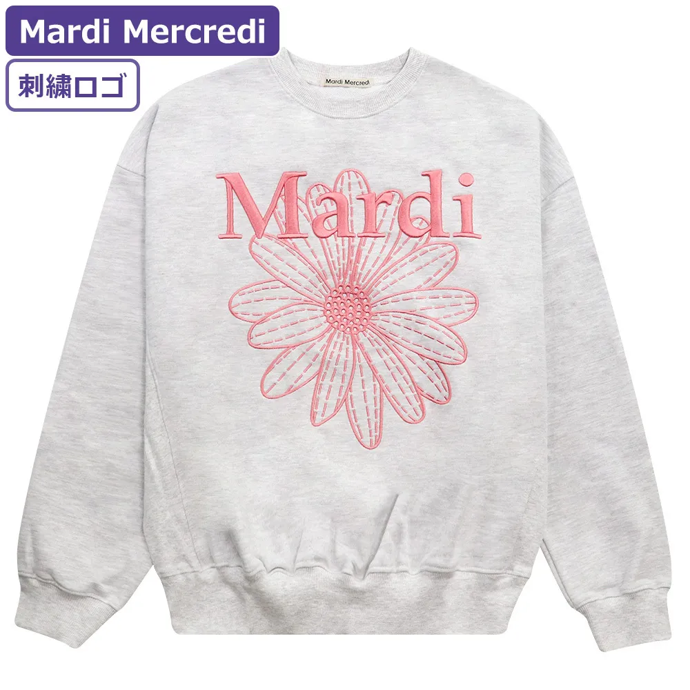 Mardi Mercredi  |Rib Street Style U-Neck Long Sleeves Plain Cotton Oversized