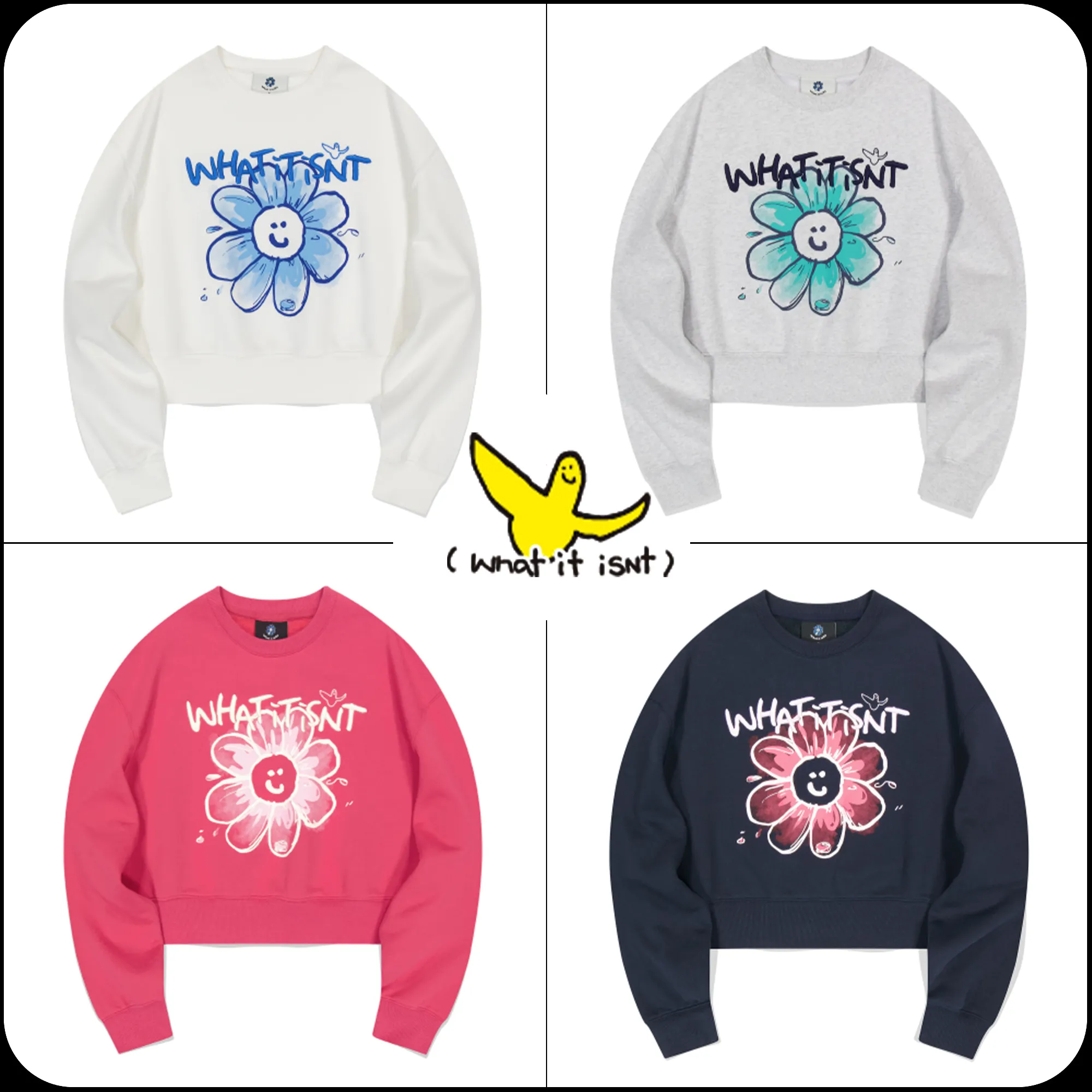 Mark Gonzales  |[WHAT IT ISNT]★WOMEN'S BIG FLORY GRAPHIC SWEATSHIRT