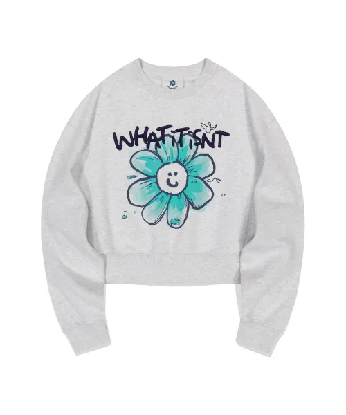 Mark Gonzales  |[WHAT IT ISNT]★WOMEN'S BIG FLORY GRAPHIC SWEATSHIRT