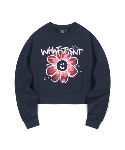 Mark Gonzales  |[WHAT IT ISNT]★WOMEN'S BIG FLORY GRAPHIC SWEATSHIRT