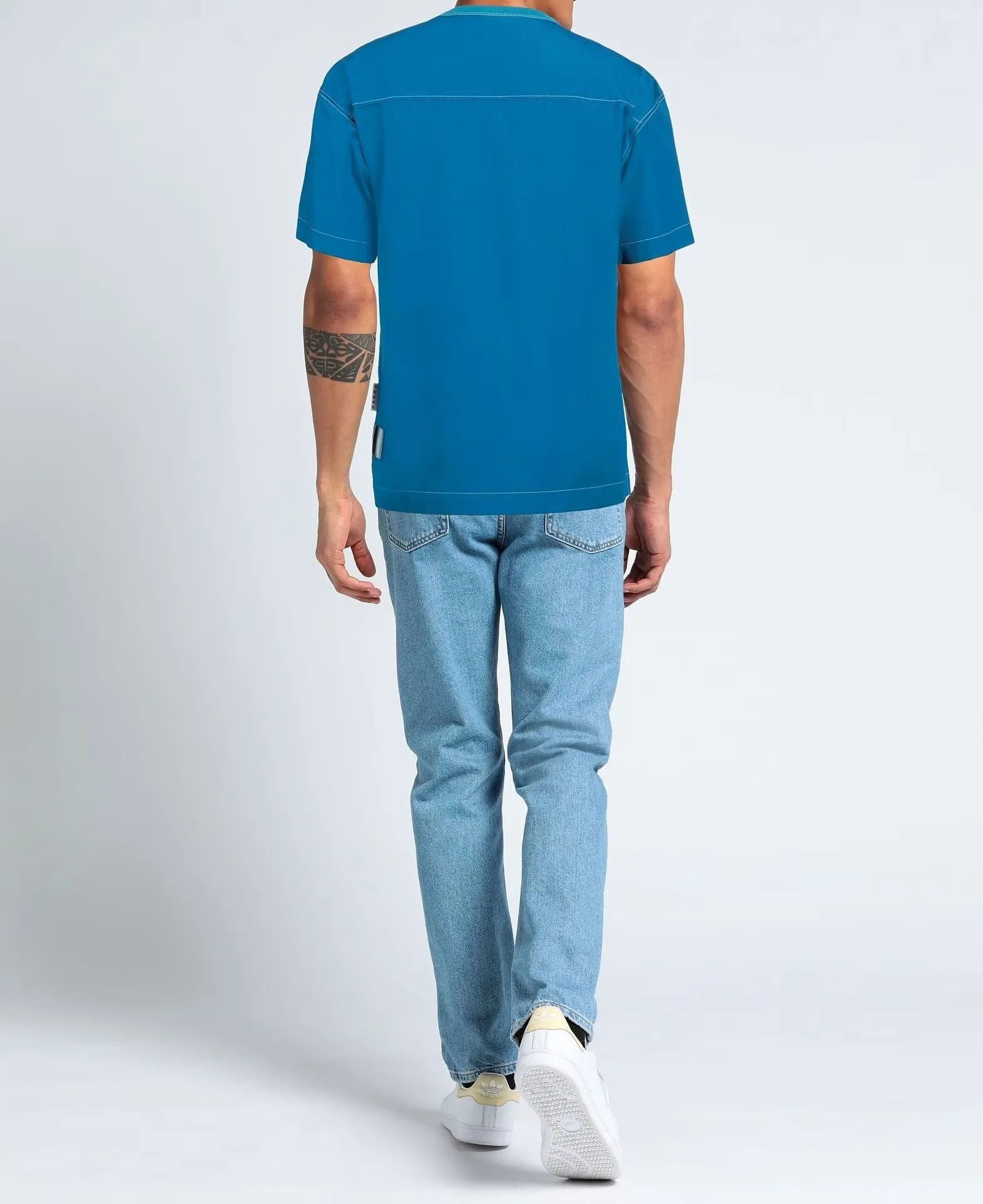 MARNI  |Crew Neck Stripes Cotton Short Sleeves Oversized Logo