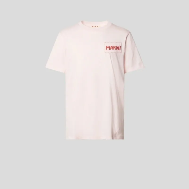 MARNI  |Unisex Street Style Cotton Short Sleeves Oversized Logo