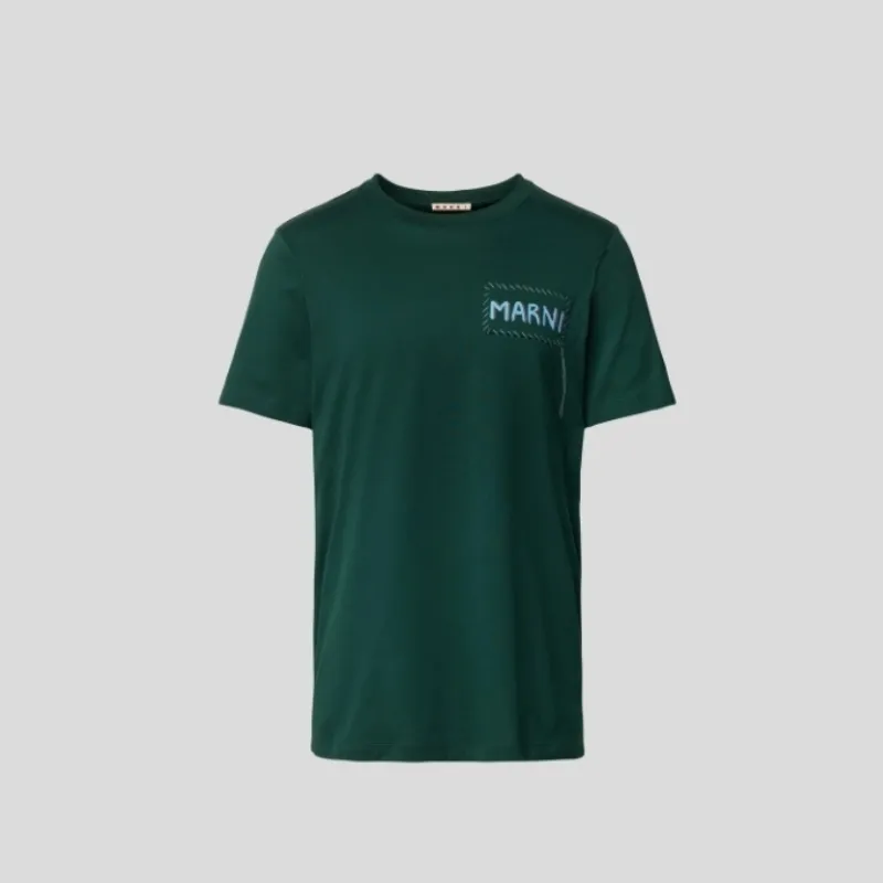 MARNI  |Unisex Street Style Cotton Short Sleeves Oversized Logo